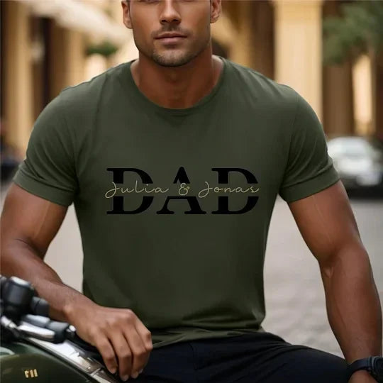 Custom "DAD" Design with Kids Names Sweatshirt | Father&