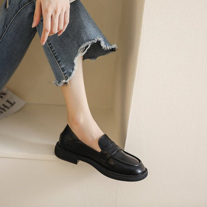Women's Orthopedic Chunky Loafers | British Style Wide Fit Platform Shoe