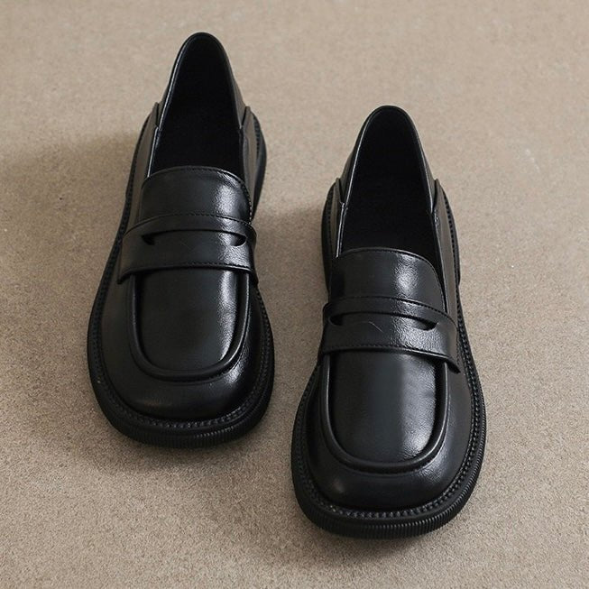 Women's Orthopedic Chunky Loafers | British Style Wide Fit Platform Shoe