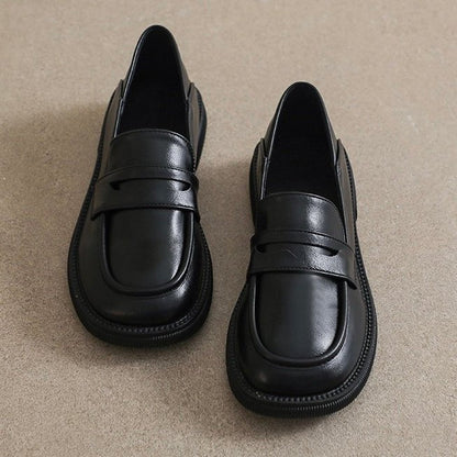 Women's Orthopedic Chunky Loafers | British Style Wide Fit Platform Shoe