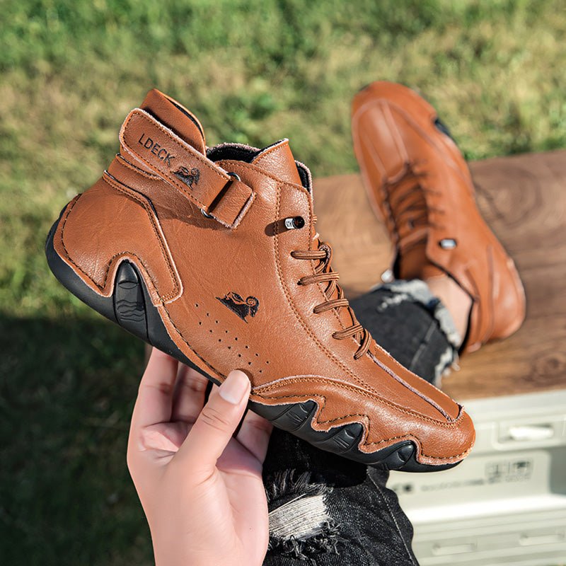 Unisex Orthopedic Leather Boots | Wide Toe Barefoot-Inspired Design