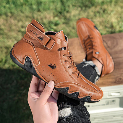 Unisex Orthopedic Leather Boots | Wide Toe Barefoot-Inspired Design