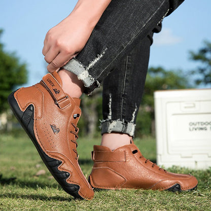 Unisex Orthopedic Leather Boots | Wide Toe Barefoot-Inspired Design