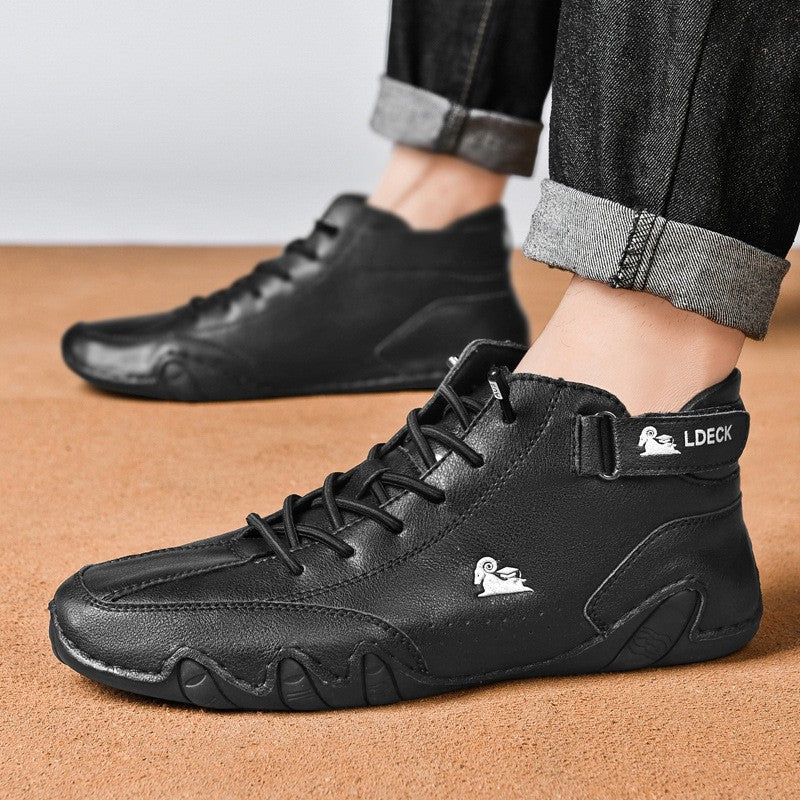 Unisex Orthopedic Leather Boots | Wide Toe Barefoot-Inspired Design