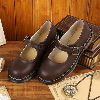 Women's Orthopedic Mary Jane Flats | Classic Leather Everyday Shoes