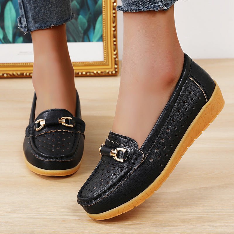 Women's Orthopedic Perforated Loafers | Breathable Slip-On Moccasins