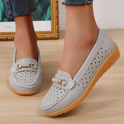 Women's Orthopedic Perforated Loafers | Breathable Slip-On Moccasins