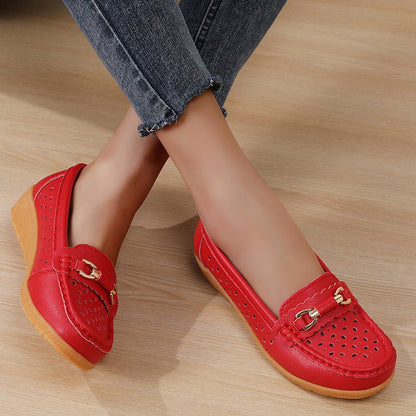 Women's Orthopedic Perforated Loafers | Breathable Slip-On Moccasins