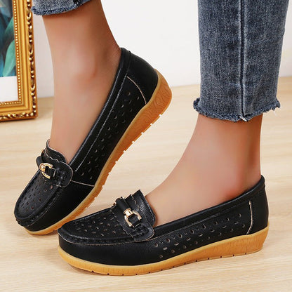 Women's Orthopedic Perforated Loafers | Breathable Slip-On Moccasins