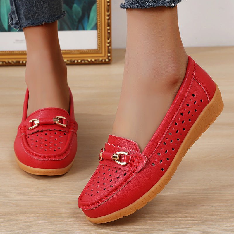 Women's Orthopedic Perforated Loafers | Breathable Slip-On Moccasins