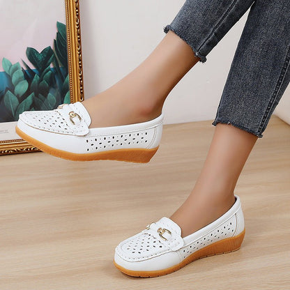 Women's Orthopedic Perforated Loafers | Breathable Slip-On Moccasins