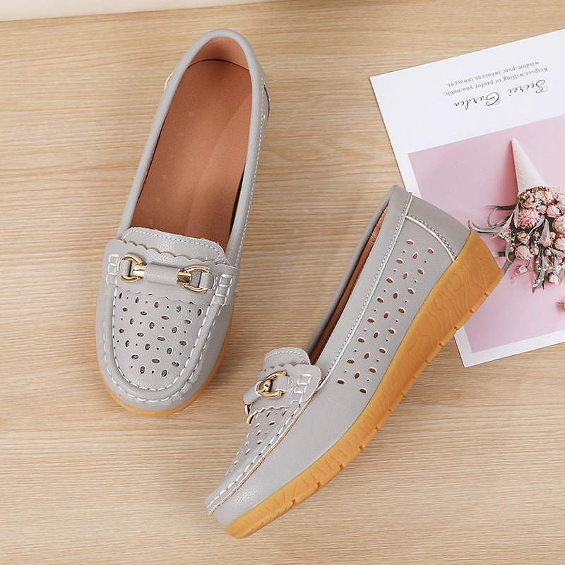 Women's Orthopedic Perforated Loafers | Breathable Slip-On Moccasins