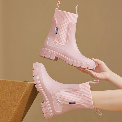 Women's Chelsea Rain Boots with Arch Support | Waterproof Ankle Boots
