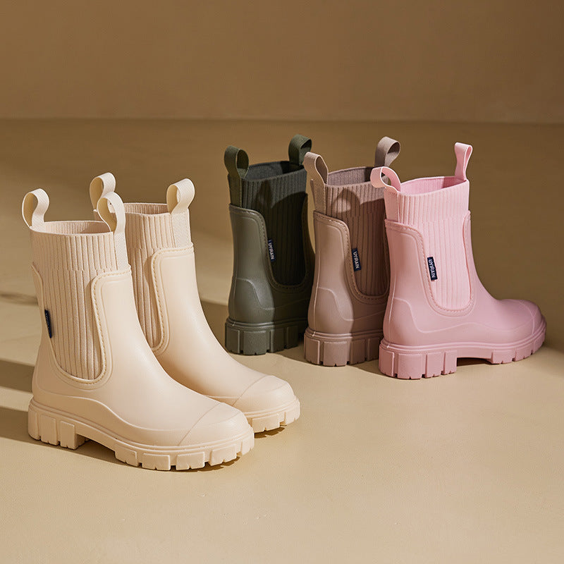 Women's Chelsea Rain Boots with Arch Support | Waterproof Ankle Boots