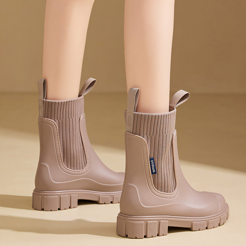 Women's Chelsea Rain Boots with Arch Support | Waterproof Ankle Boots