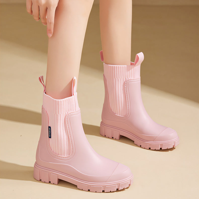 Women's Chelsea Rain Boots with Arch Support | Waterproof Ankle Boots