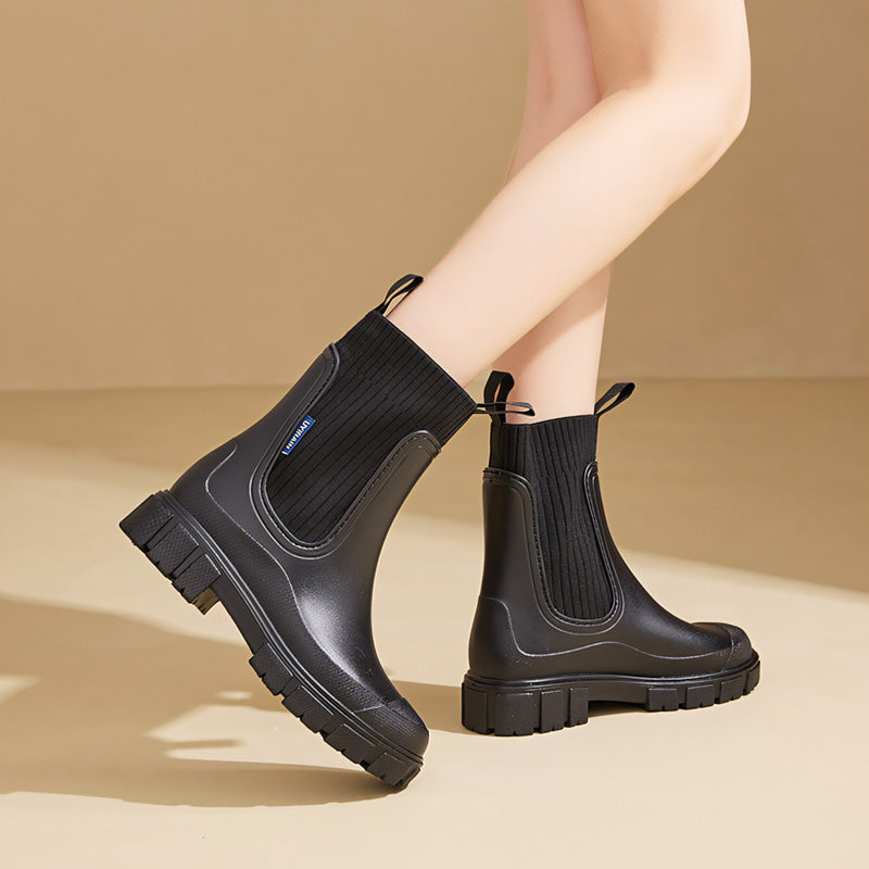 Women's Chelsea Rain Boots with Arch Support | Waterproof Ankle Boots