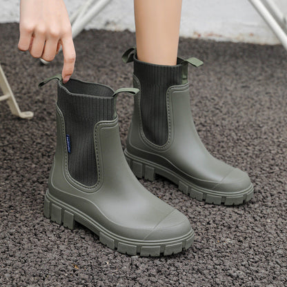 Women's Chelsea Rain Boots with Arch Support | Waterproof Ankle Boots
