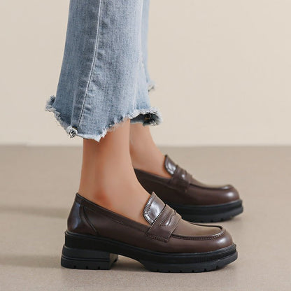 Women's Slip-On Chunky Loafers for Pain Relief | Wide Fit Comfort Shoes