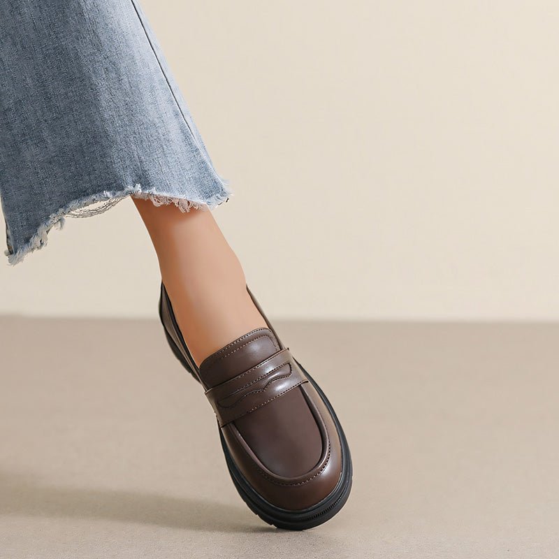 Women's Slip-On Chunky Loafers for Pain Relief | Wide Fit Comfort Shoes