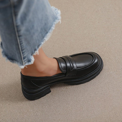 Women's Slip-On Chunky Loafers for Pain Relief | Wide Fit Comfort Shoes