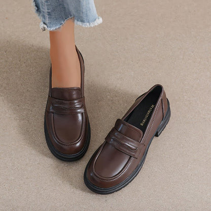 Women's Slip-On Chunky Loafers for Pain Relief | Wide Fit Comfort Shoes