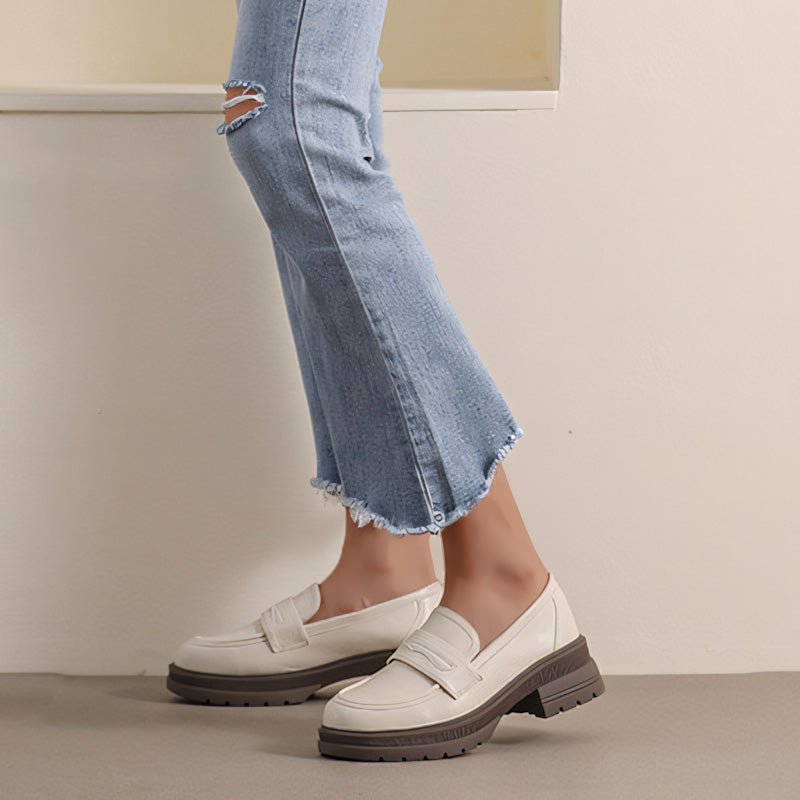 Women's Slip-On Chunky Loafers for Pain Relief | Wide Fit Comfort Shoes
