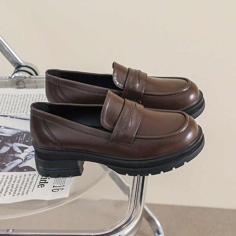 Women's Slip-On Chunky Loafers for Pain Relief | Wide Fit Comfort Shoes