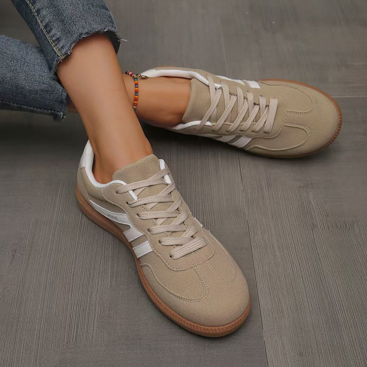 Women's Orthopedic Suede Trainers | Wide Fit Everyday Comfort Shoes