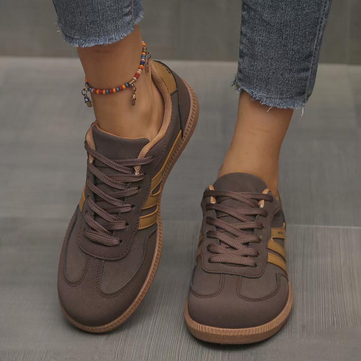 Women's Orthopedic Suede Trainers | Wide Fit Everyday Comfort Shoes