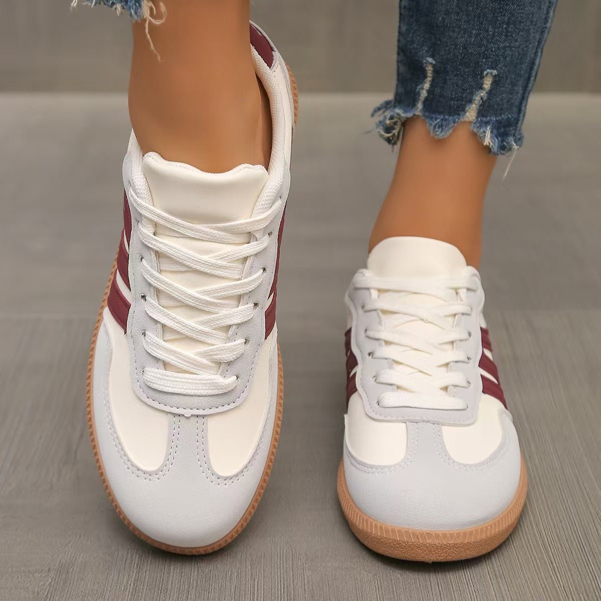 Women's Orthopedic Suede Trainers | Wide Fit Everyday Comfort Shoes