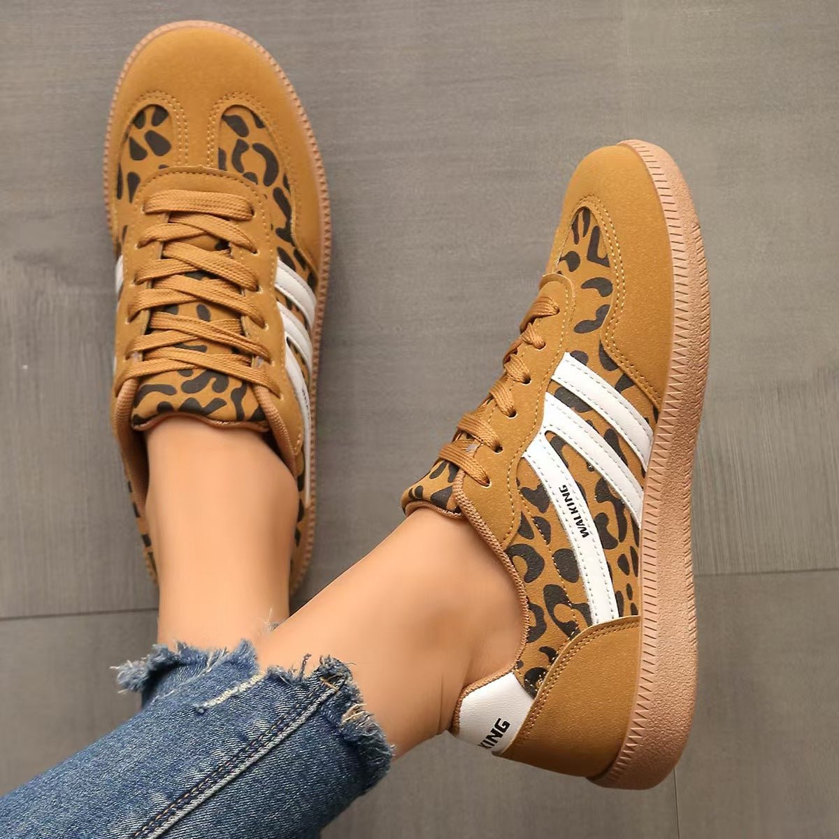 Women's Orthopedic Suede Trainers | Wide Fit Everyday Comfort Shoes
