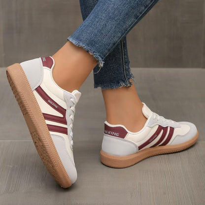Women's Orthopedic Suede Trainers | Wide Fit Everyday Comfort Shoes