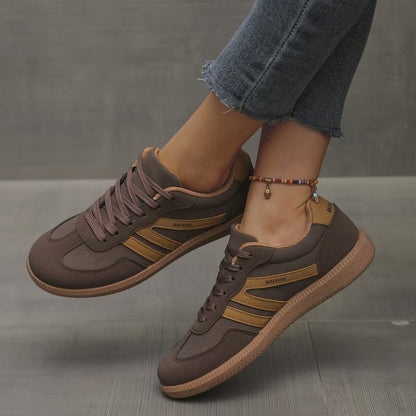 Women's Orthopedic Suede Trainers | Wide Fit Everyday Comfort Shoes