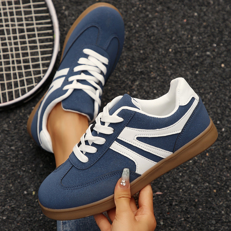 Women's Supportive Wide Fit Lace-Up Sneakers–Orthopedic Casual Trainers