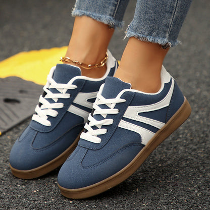 Women's Supportive Wide Fit Lace-Up Sneakers–Orthopedic Casual Trainers