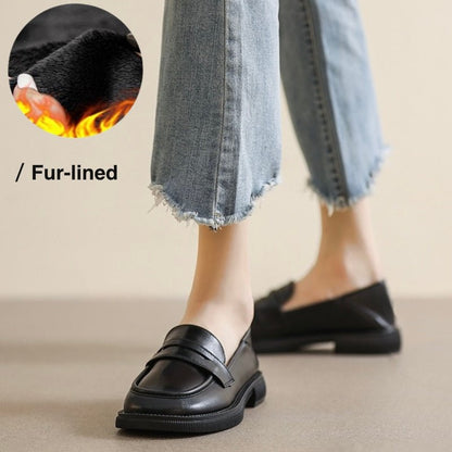 Women's Orthopedic Chunky Loafers | British Style Wide Fit Platform Shoe