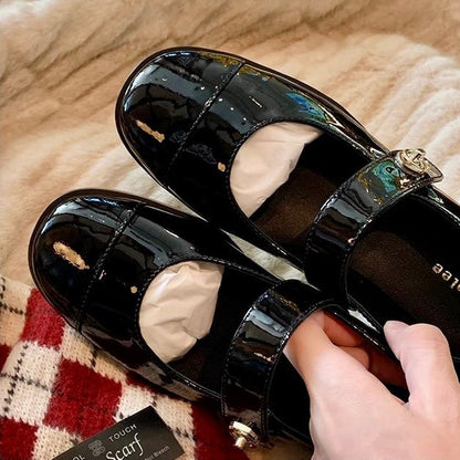 Women's Wide Toe Mary Jane Flats with Arch Support | Comfort Shoes