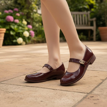 Women's Wide Toe Mary Jane Flats with Arch Support | Comfort Shoes