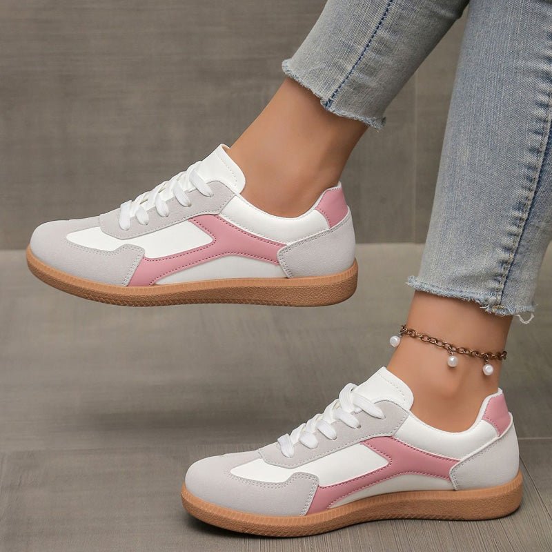 Women's Retro Suede Trainers with Arch Support | Casual Walking Shoes