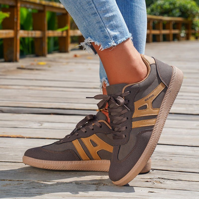 Women's Retro Suede Trainers with Arch Support | Casual Walking Shoes