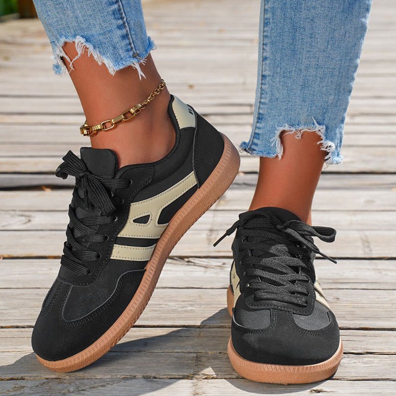 Women's Retro Suede Trainers with Arch Support | Casual Walking Shoes