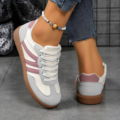 Women's Retro Suede Trainers with Arch Support | Casual Walking Shoes