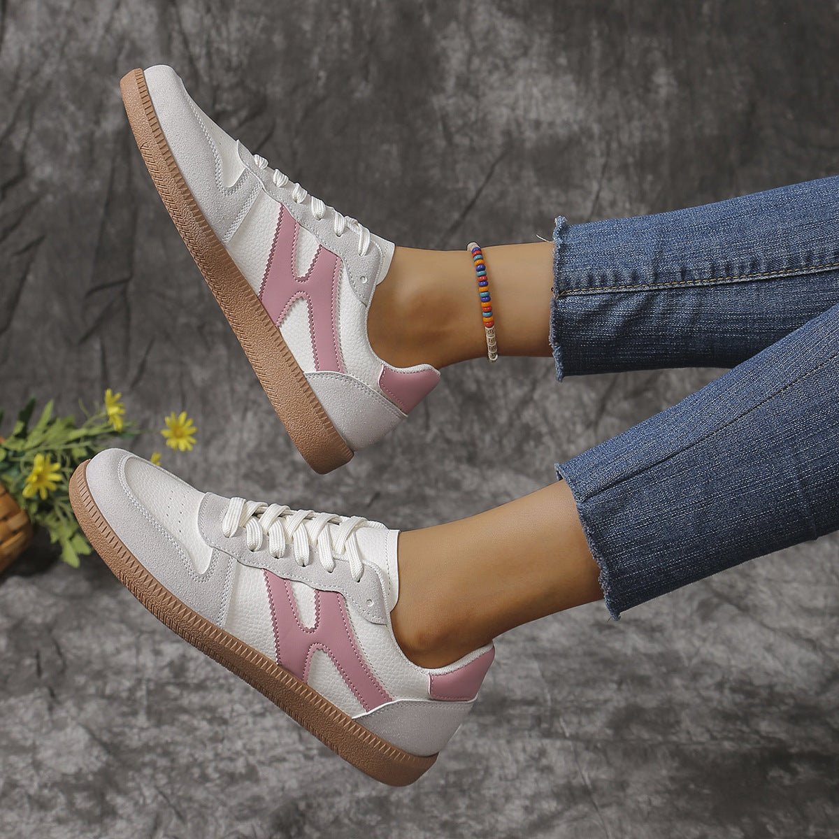 Women's Retro Suede Trainers with Arch Support | Casual Walking Shoes