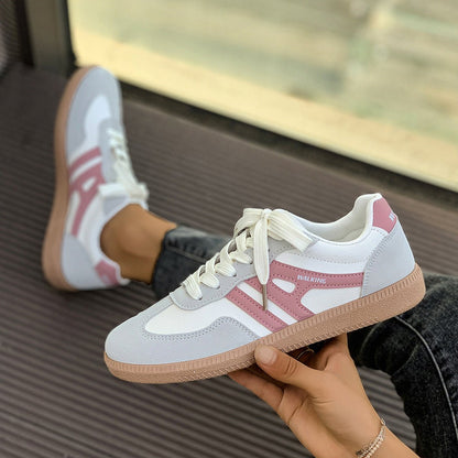 Women's Retro Suede Trainers with Arch Support | Casual Walking Shoes