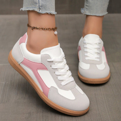 Women's Retro Suede Trainers with Arch Support | Casual Walking Shoes