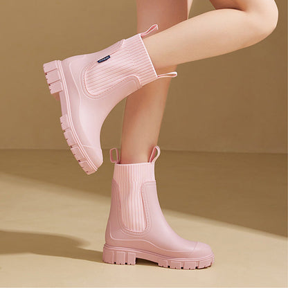 Women's Chelsea Rain Boots with Arch Support | Waterproof Ankle Boots