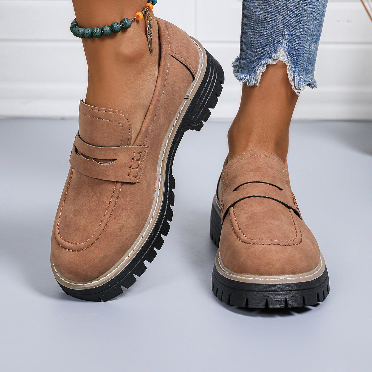 Women's Platform Loafers | Chunky Sole Comfort with Arch Support