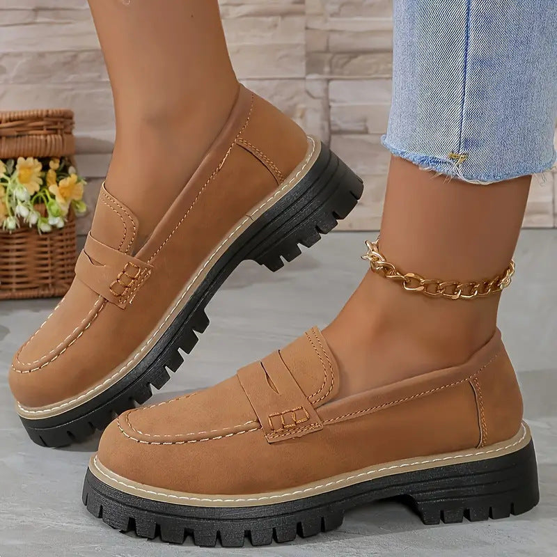 Women's Platform Loafers | Chunky Sole Comfort with Arch Support