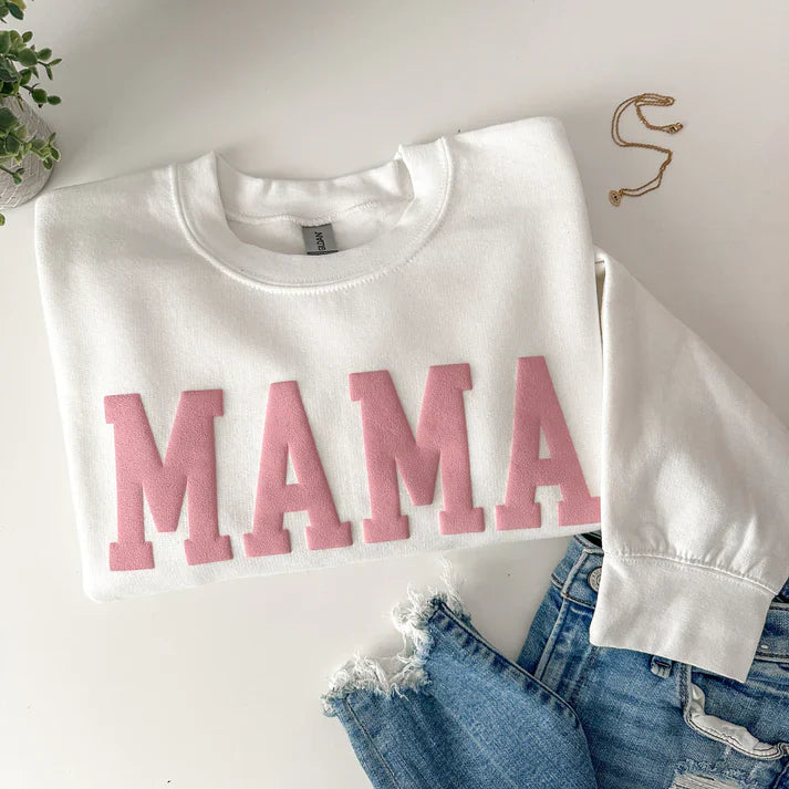 Custom 3D Puff Mama Sweatshirt - Gift for Mom
